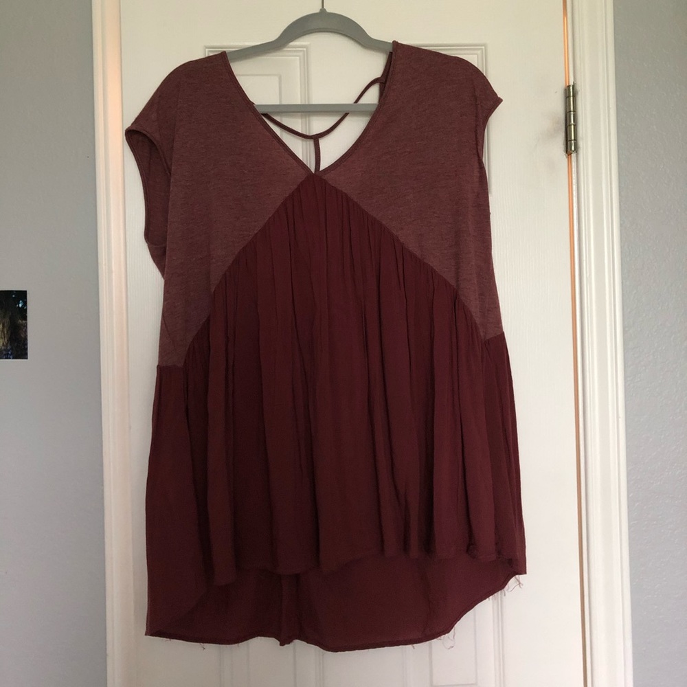 Women’s maroon anthropolgie top